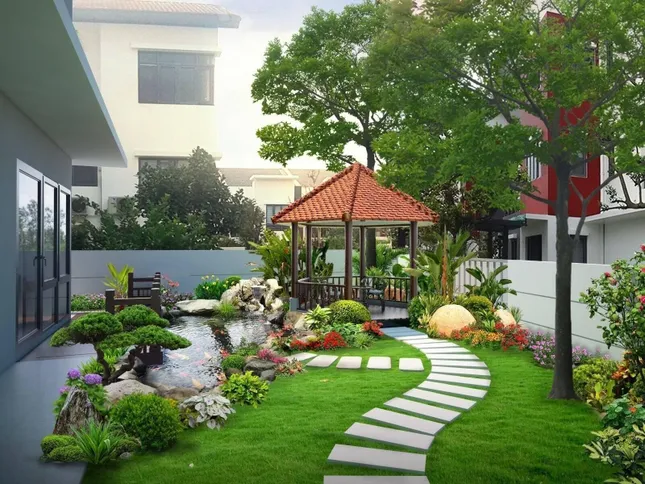 Thiết kế sân vườn phong cách Nhật Bản