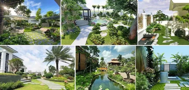 Thiết kế sân vườn phong cách hiện đại
