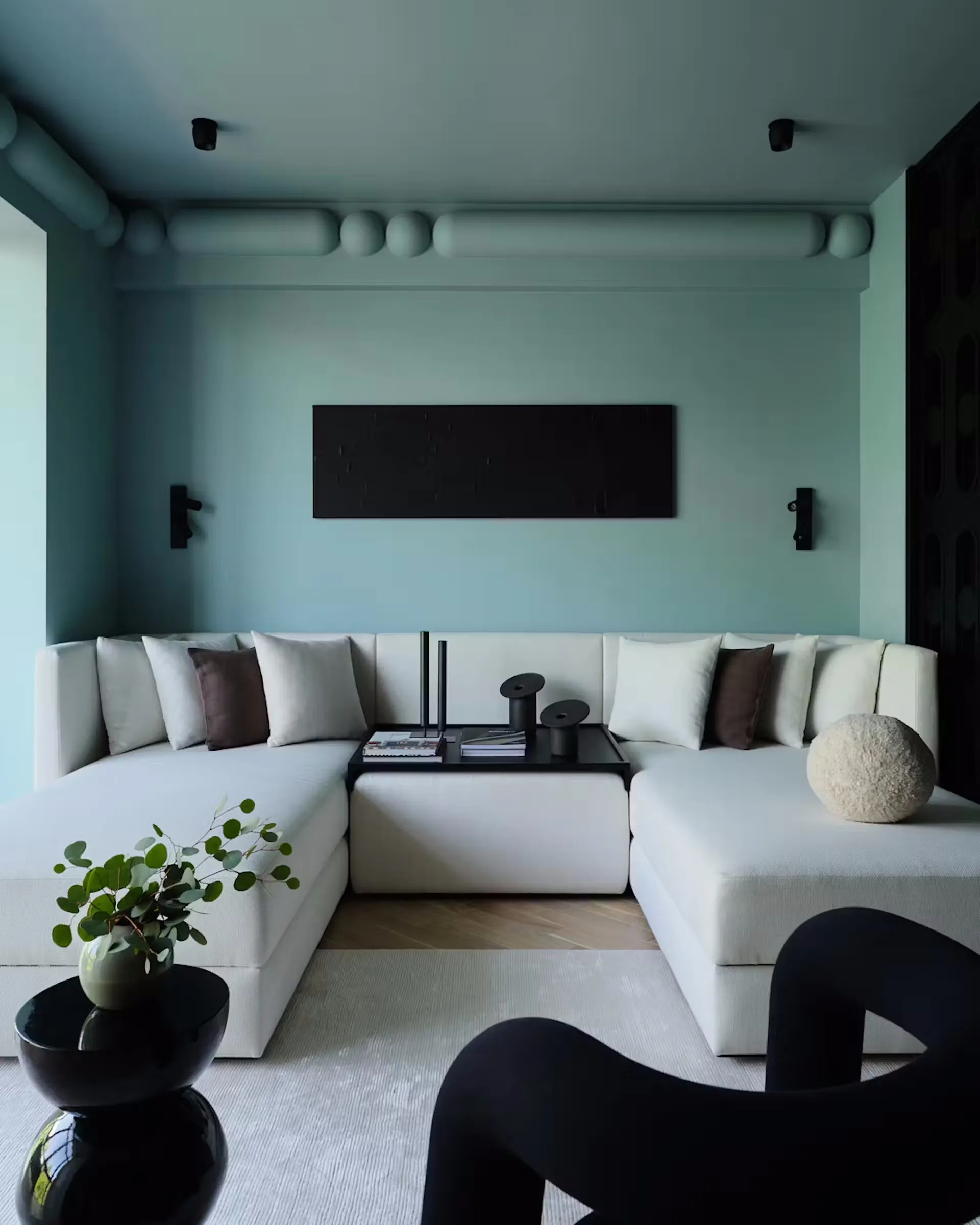 Thiết kế nội thất hiện đại Nội thất tông màu tối cho căn hộ chung cư