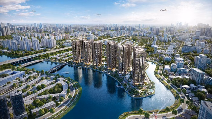 The Privé với tầm nhìn ba mặt hướng sông