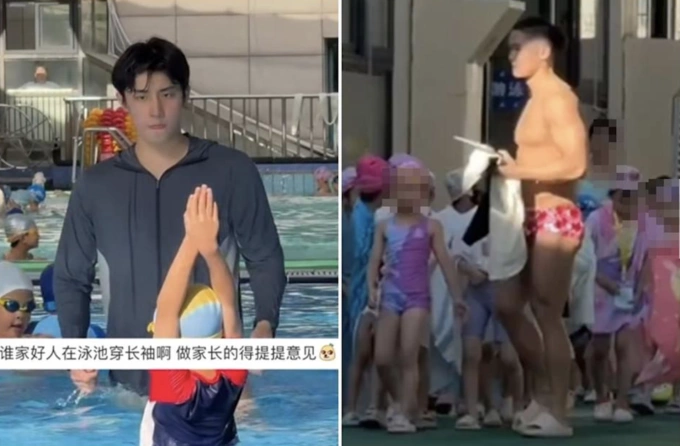 Hàng loạt video, hình ảnh về huấn luyện viên họ Chen và các đồng nghiệp sở hữu vẻ ngoài điển trai, thân hình vạm vỡ được chia sẻ trên mạng xã hội. Ảnh: