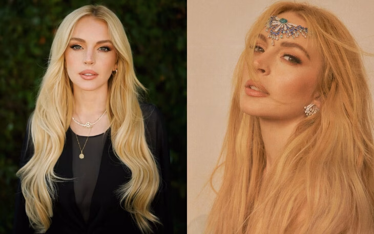 Lindsay Lohan như bước ra từ một lễ cưới khi xuất hiện tại buổi công chiếu phim Irish Wish của Netflix ở New York. Cô khiến mọi ánh nhìn phải dừng lại khi diện chiếc đầm lụa trắng tinh khôi, thanh lịch tựa như được thiết kế riêng cho một cô dâu, mang đến khoảnh khắc thảm đỏ ngọt ngào và đầy quyến rũ - Ảnh: GC Images