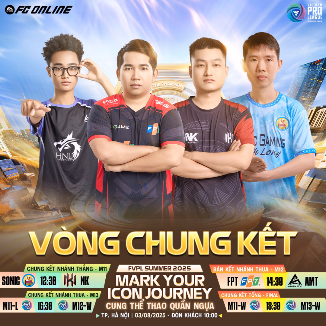 Bốn đội tuyển vào chung kết FVPL Summer 2025 tìm chủ nhân tấm vé dự FC Pro Champion Cup