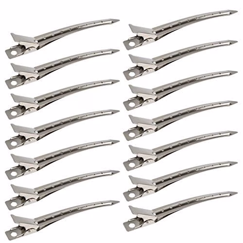Katie Holmes khoe tóc ombré đẹp mắt tại New York 24 Packs Duck Bill Clips, Bantoye 3.5 Inches Rustproof Metal Alligator Curl Clips With Holes for Hair Styling, Hair Coloring, Silver
