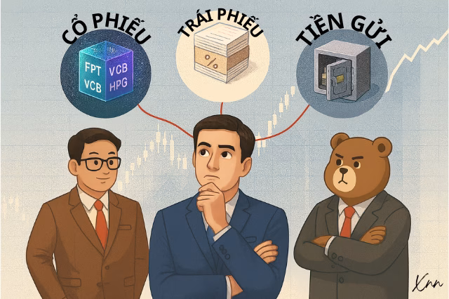 "Bộ phận tự doanh giữa 3 sự lựa chọn phân bổ tài sản". (Ảnh minh hoạ: X.N).