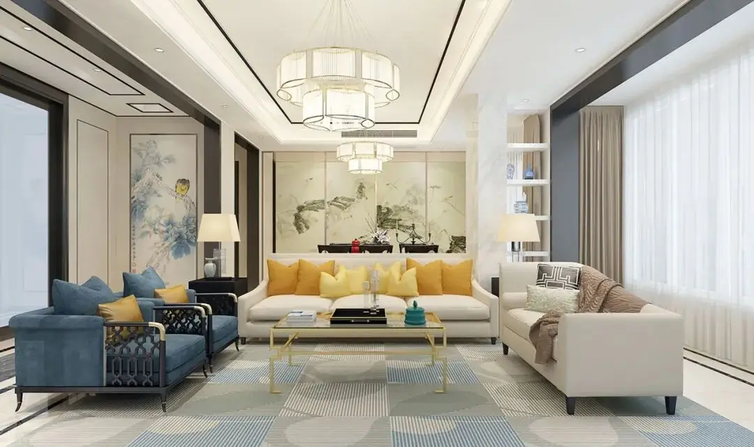 M&agrave;u sắc trần nh&agrave; s&aacute;ng sủa gi&uacute;p kh&ocirc;ng gian th&ocirc;ng tho&aacute;ng v&agrave; tăng cường năng lượng