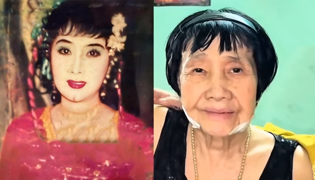 Hình ảnh thời trẻ và hiện tại của nghệ sĩ Kim Lệ Thủy