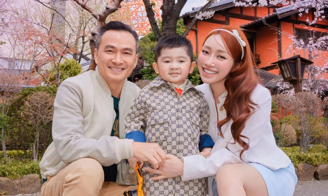 Chi Bảo cùng vợ và hai con du lịch Nhật Bản hồi đầu năm. Video: Nhân vật cung cấp
