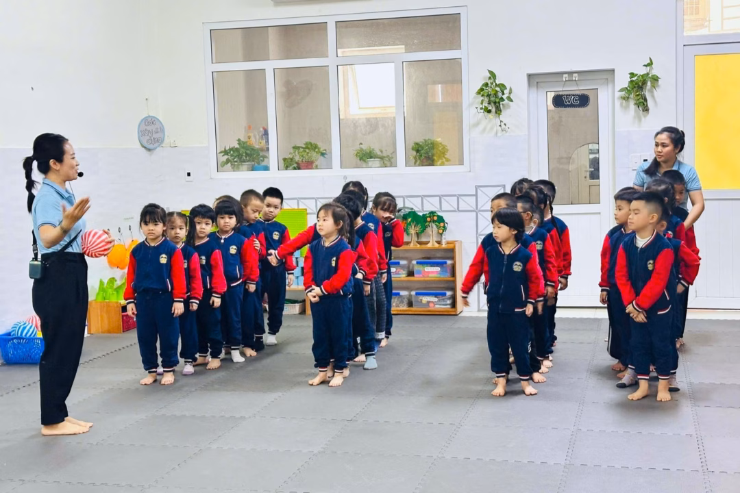 Buổi học tại trường mầm non Nghệ An