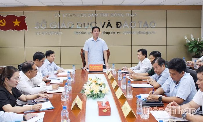 Buổi l&agrave;m việc của Ph&oacute; Chủ tịch UBND tỉnh Đồng Th&aacute;p với Sở GDĐT