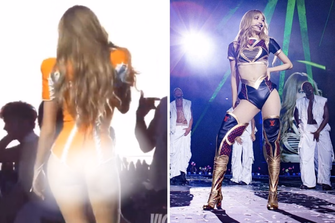 Lisa và Jennie của Blackpink gây tranh cãi với phong cách quá táo bạo Jennie tự tin để lộ nội y trên sân khấu. Ảnh: cắt từ video