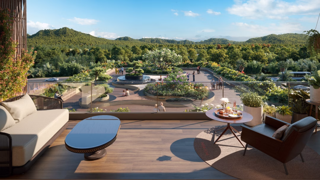 Ban c&ocirc;ng căn hộ Thera Home &ndash; kh&ocirc;ng gian thư th&aacute;i gắn với chăm s&oacute;c sức khỏe