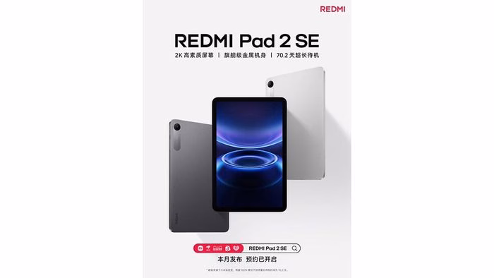 Thiết kế nhỏ gọn v&agrave; hiện đại của Redmi Pad 2 SE