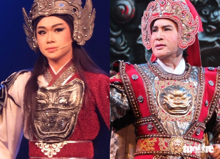 Kim Tử Long và Trọng Nhân trong vở diễn San Hậu