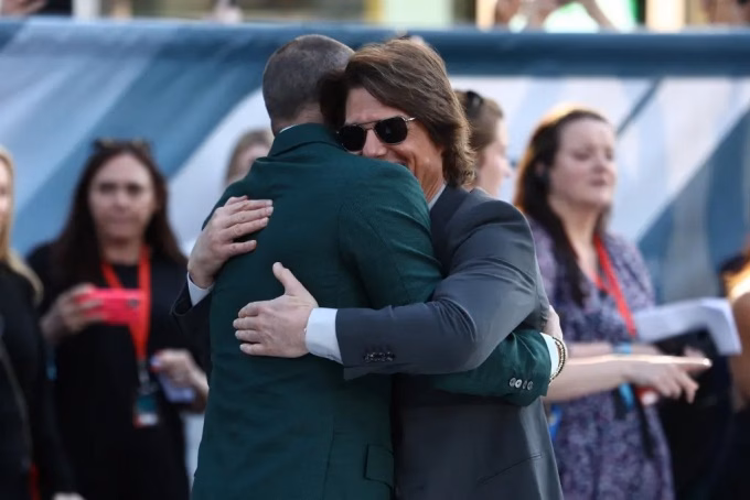 Tom Cruise và Brad Pitt tại sự kiện