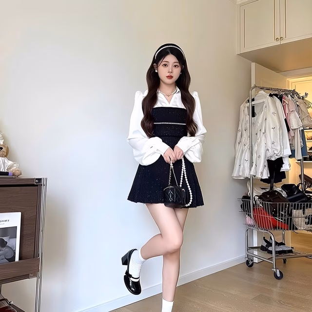 Váy dạ tweed ôm body
