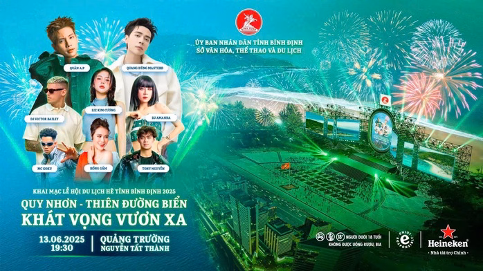 Lễ khai mạc Lễ hội Du lịch hè Bình Định 2025 Bùng nổ sắc màu biển cả tại lễ khai mạc Lễ hội Du lịch hè Bình Định 2025
