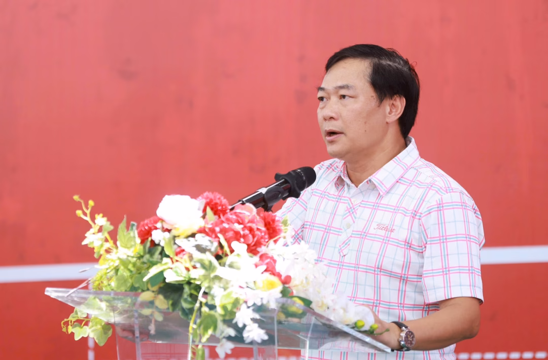 Lễ khai mạc Giải Pickleball Đài Hà Nội 2025 Phó Tổng Giám đốc Đài PT-TH Hà Nội Nguyễn Tiến Dũng phát biểu khai mạc