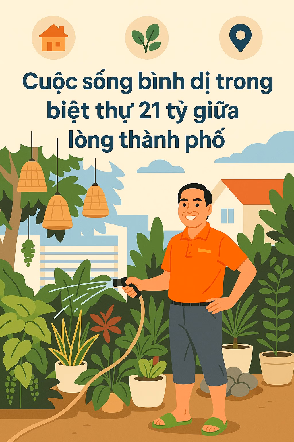 NSƯT Phó Chủ tịch sống trong biệt thự 21 tỷ tình tứ với nữ doanh nhân xinh đẹp sau 2 thập kỷ yêu nhau Gia đình nhỏ của MC Quyền Linh sống trong căn biệt thự rộng 500 m², trị giá khoảng 21 tỷ đồng tại quận 7, TP.HCM. Không gian biệt thự mang phong cách châu Âu hiện đại với tông màu trắng chủ đạo – do chính Dạ Thảo lên ý tưởng thiết kế. Khuôn viên nhà trồng đủ loại cây trái, rau sạch và đặc biệt là vườn hồng ngoại nở rộ quanh năm, được chính tay Dạ Thảo chăm sóc tỉ mỉ. Đây cũng là nơi Quyền Linh thỏa đam mê làm vườn, "thu hoạch vườn quê giữa lòng thành phố". Dù giàu có, gia đình vẫn giữ lối sống giản dị: Quyền Linh vẫn quen đi dép tổ ong, ngủ dưới đất, tự giặt quần áo, làm việc nhà và trồng rau như một người nông dân thực thụ.