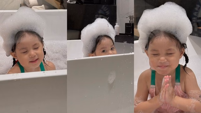 Salim khoe ảnh con gái nhỏ玩 hè, cách dạy con của hot-mom khiến ai cũng tấm tắc khen hay Bé Pam với biểu cảm "đốn tim" cư dân mạng (Ảnh: FBNV).