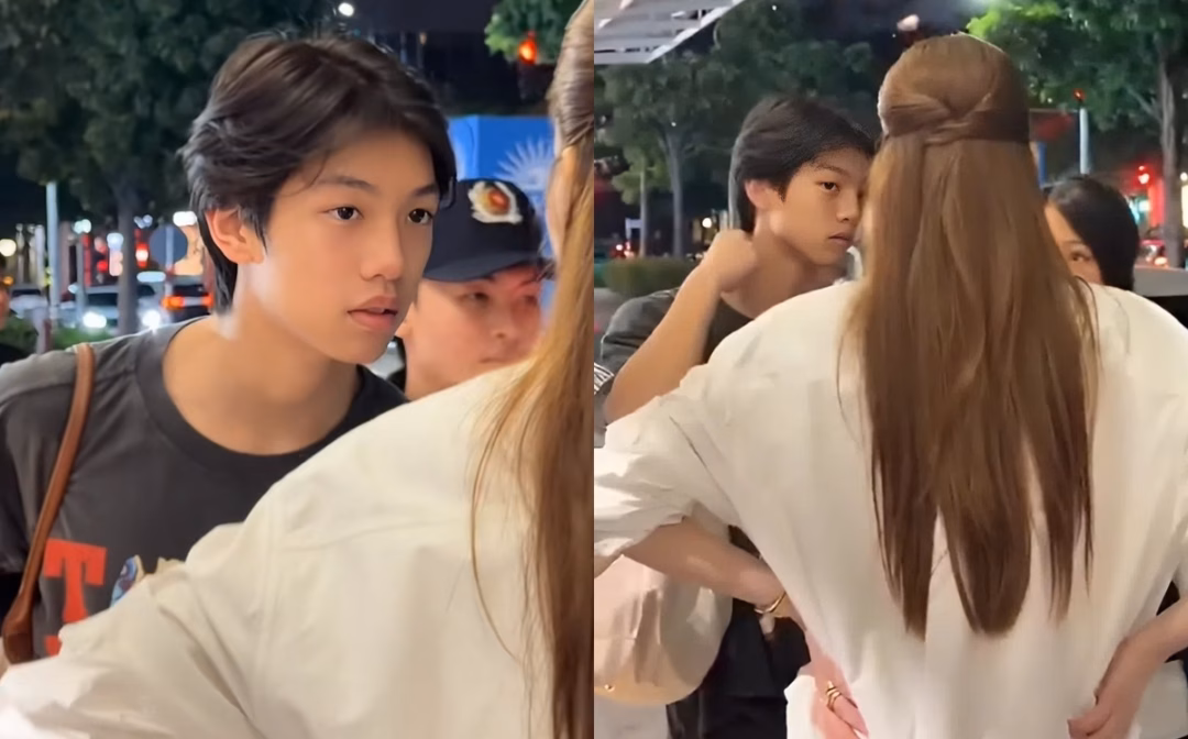 Subeo sở hữu chiều cao ấn tượng khi đứng cạnh mẹ Hồ Ngọc H&agrave;